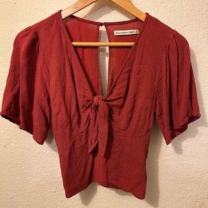 Abercrombie tie front blouse